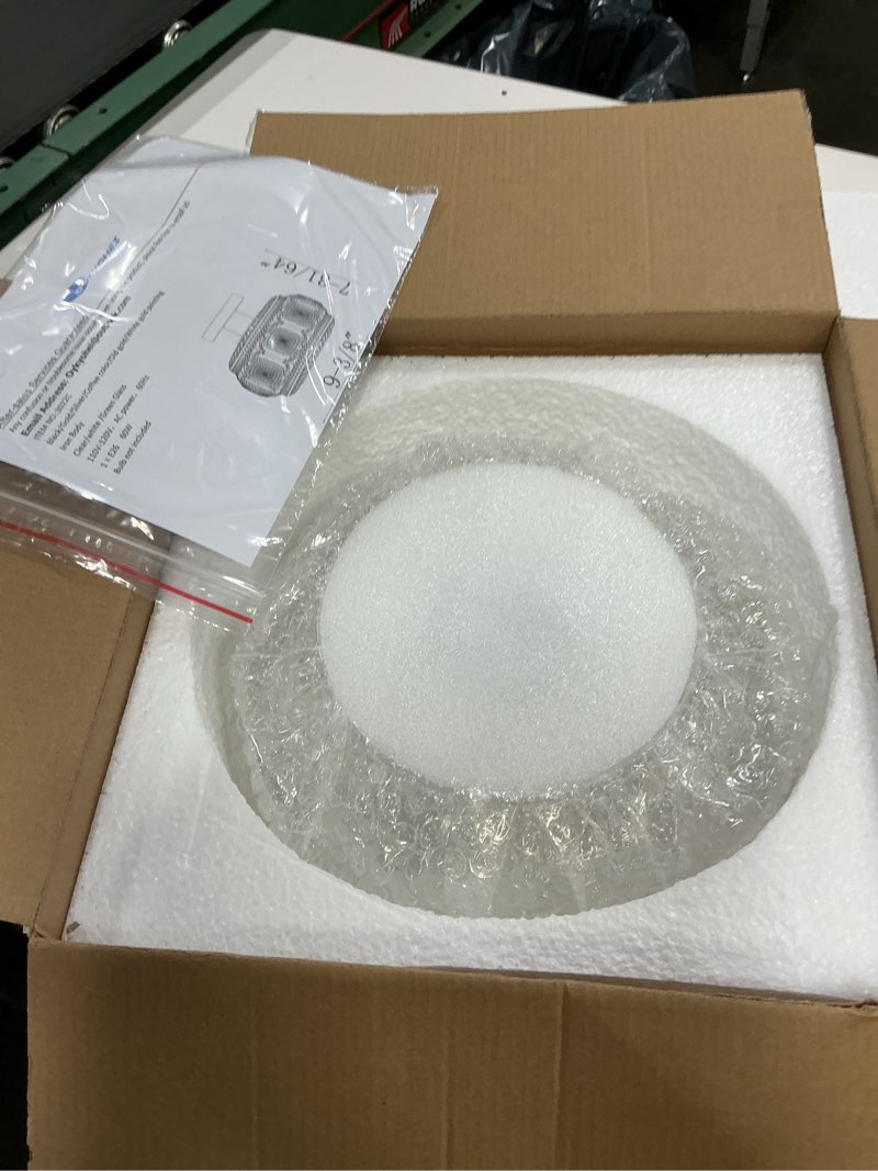 Condition photo showing Good Condition for semi flush mount ceiling light, globe glass ceiling light fixture, black modern lighting for hallway porch corridor kitchen bedroom, bulb not included black 9.38 inch