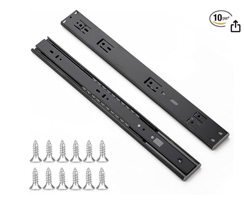 ravinte soft close drawer slides black full extension ball bearing drawer glide side mount