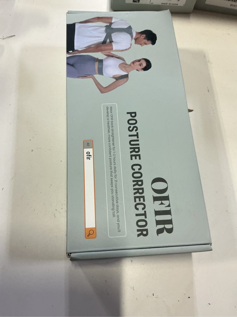 Condition photo showing New/Like New for ofir upper back brace posture corrector for women & men, adjustable & breathable back straightener posture corrector for men, gradually help improve poor posture. medium