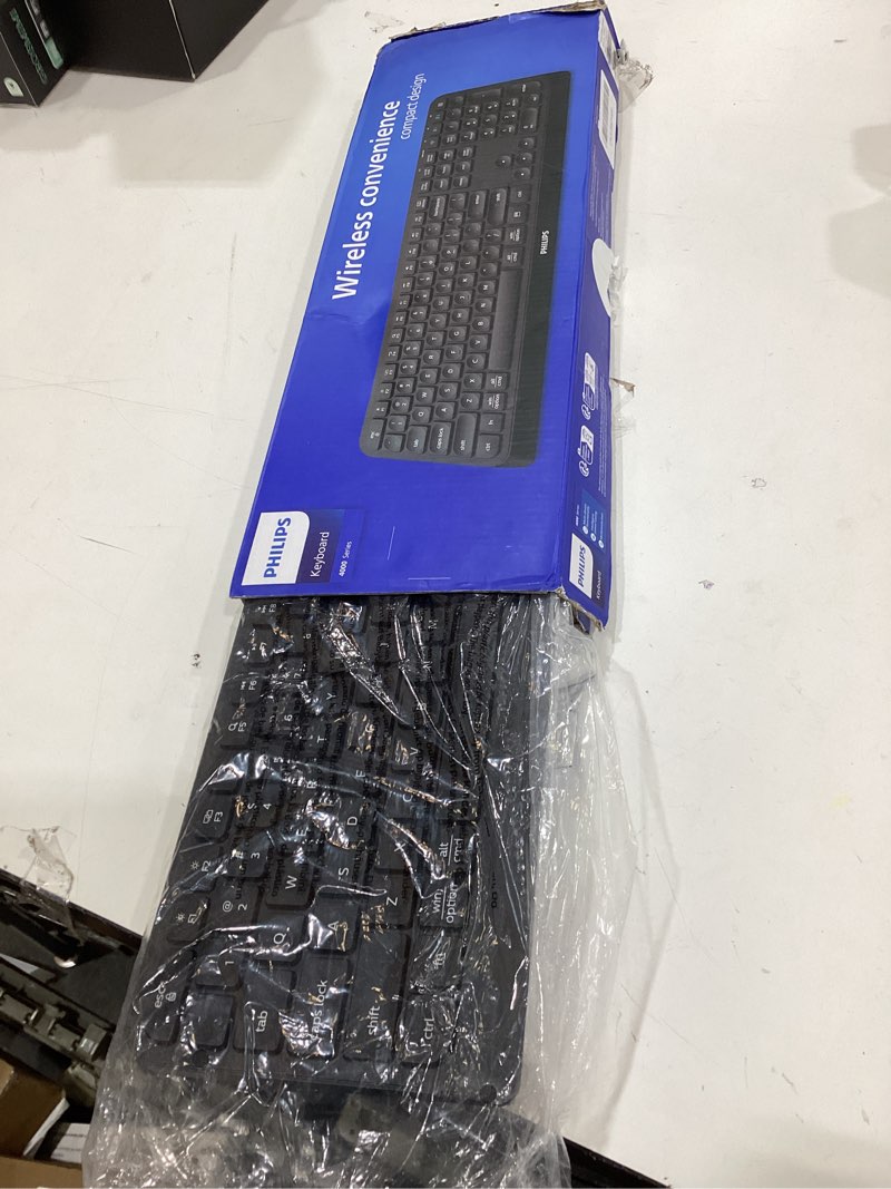 Condition photo showing New/Like New for PHILIPS Bluetooth Wireless Keyboard with Number Pad for Mac iPad Laptop, Silent Flat Thin Low Profile Bluetooth Keyboard Multi Device with BT 3.0/5.0 and 2.4GHz USB Dongle