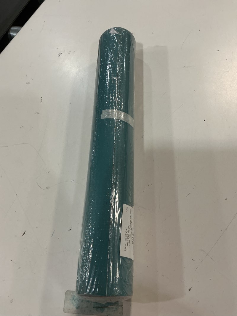 Condition photo showing New/Like New for CAX Teal Green Contact Paper Peel and Stick Wallpaper 15.7"x118" Matte Teal Green Textured Wallpaper Solid Color Self-Adhesive Contact Paper for Cabinets Furniture Renovate Wall Covering Teal 15.7" x 118"