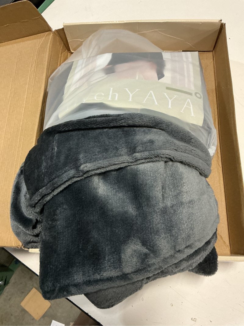 Condition photo showing Good Condition for Cordless Portable Heated Blanket Battery Operated, 20000mAh Battery Rechargeable Heated Blanket with 3 Heating Levels, 70"x40" USB Wearable Electric Blankets for Camping, Home, Office, Car. Grey