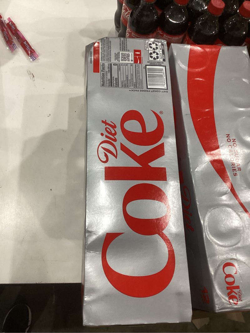 Condition photo showing New/Like New for Diet Coke Soda Soft Drink Fridge Pack Cans, 12 fl oz, 12 Pack Diet Coke 12 Fl Oz (Pack of 12)