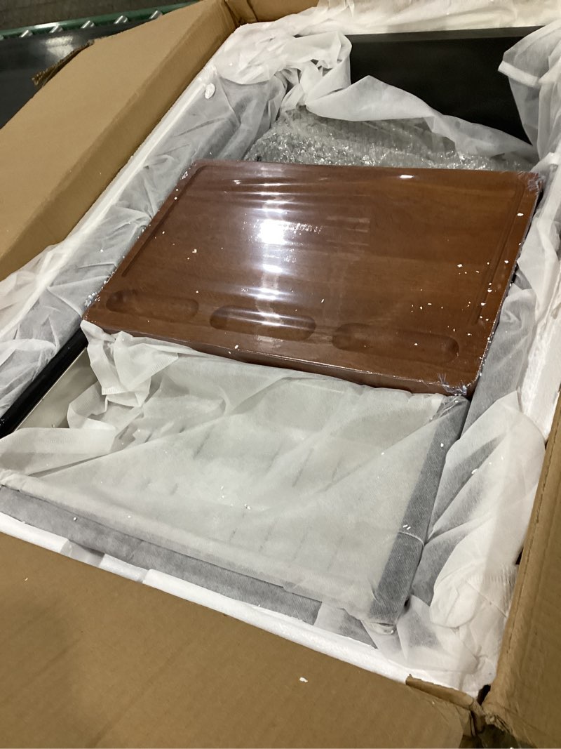 33 double bowl drop in kitchen sink black-ianomla 33x22 drop in kitchen sink workstation 16 gauge bl