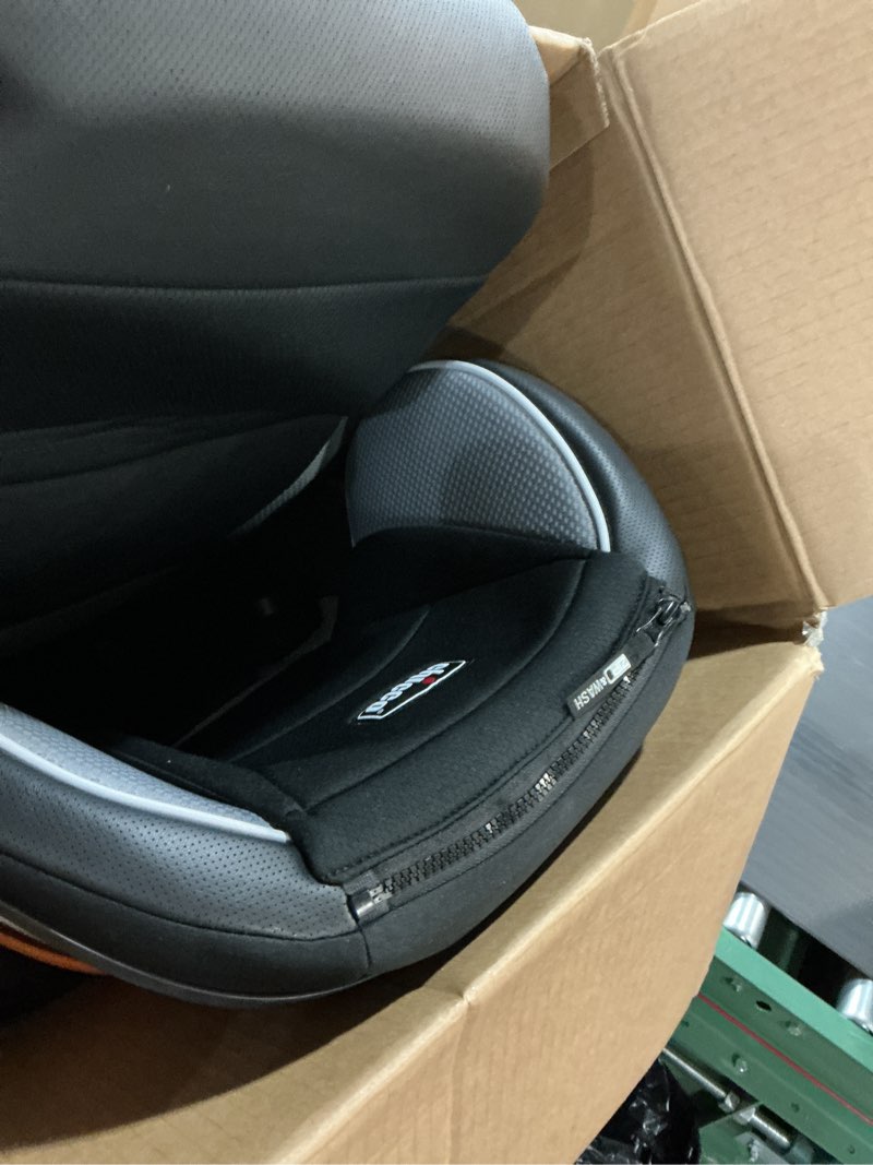 Condition photo showing Good Condition for Chicco KidFit Zip Air Plus 2-in-1 Belt Positioning Booster Car Seat, Backless and High Back Booster Seat, for Children Aged 4 Years and Up and 40-100 lbs | Q Collection/Black/Grey KidFit Zip Air Plus Q Collection