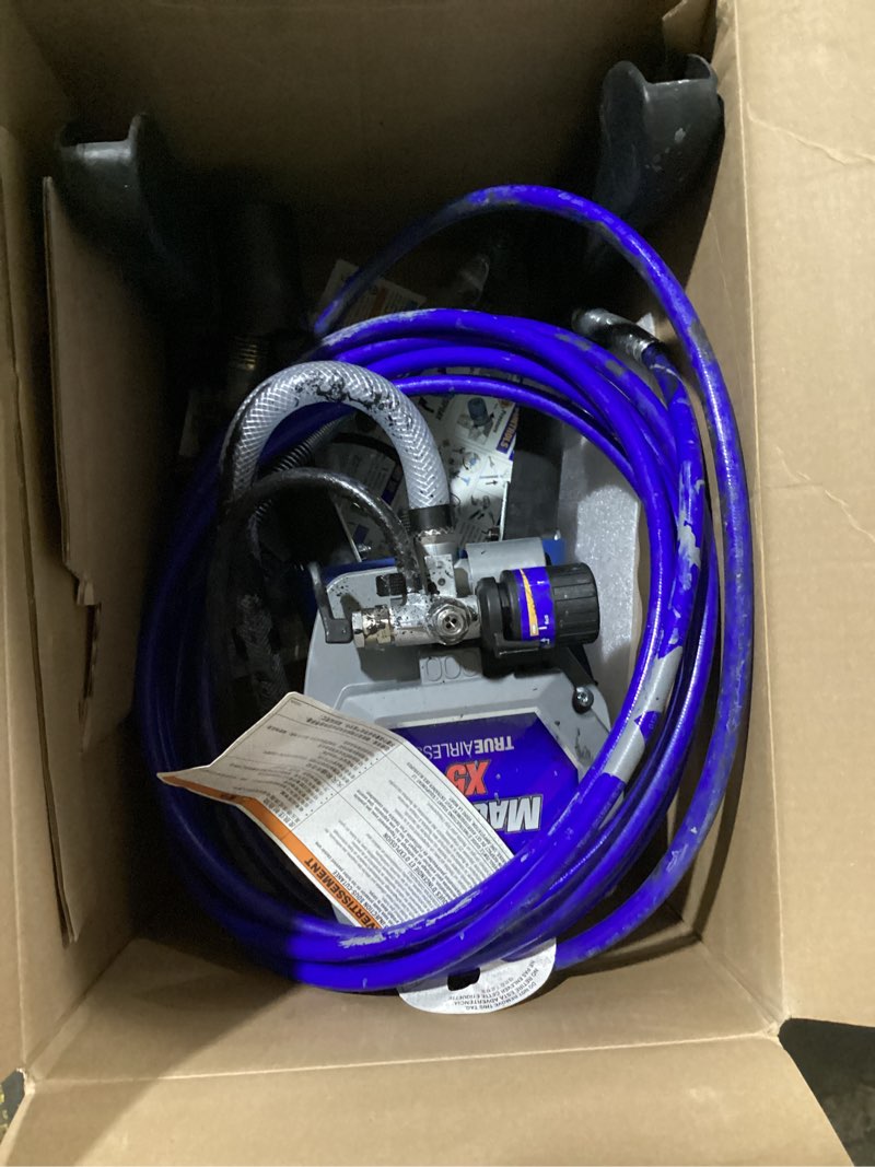 Condition photo showing As Is for (possibly used & possibly missing parts)graco magnum x5 electric stationary airless paint sprayer