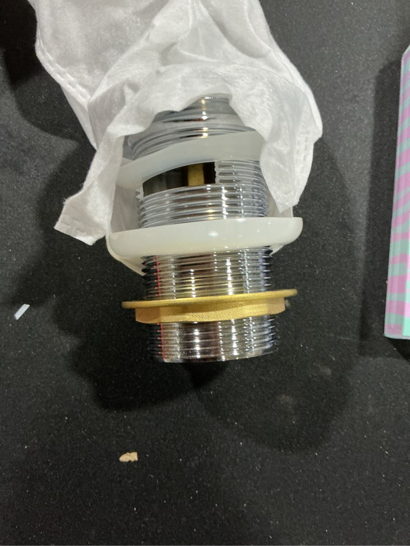 Condition photo showing As Is for Chrome Freestanding Bathtub Drain Stopper, Compatible with Drain Kit