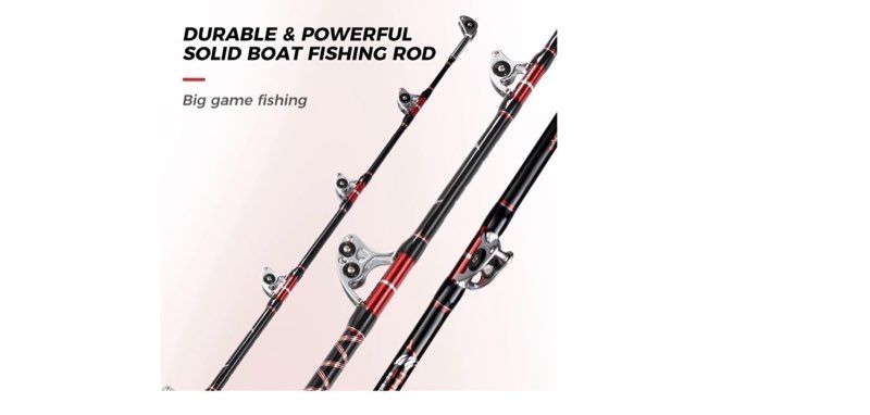 trolling rod saltwater offshore heavy roller rod bent butt trolling rod big game conventional boat fishing pole heavy d...