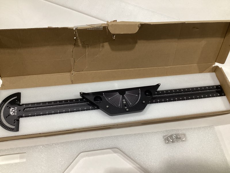 Condition photo showing Good Condition for Woodworking Scriber Marking Line Ruler,A Precision Auxiliary Drawing Tool That can be Adjusted and Used to Measure Angles