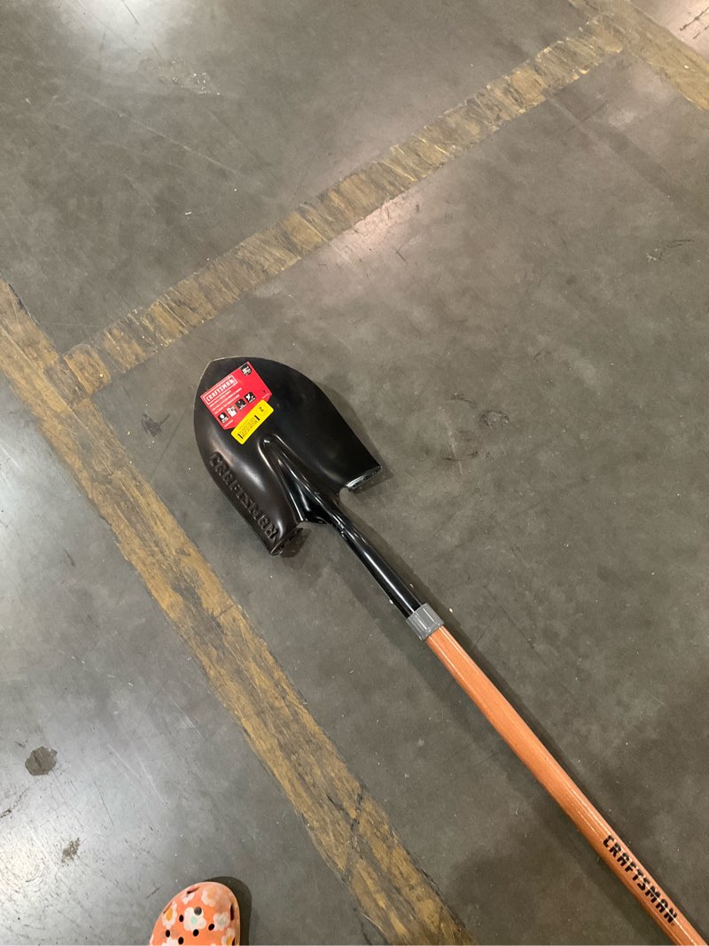 Condition photo showing As Is for craftsman wood handle digging shovel 