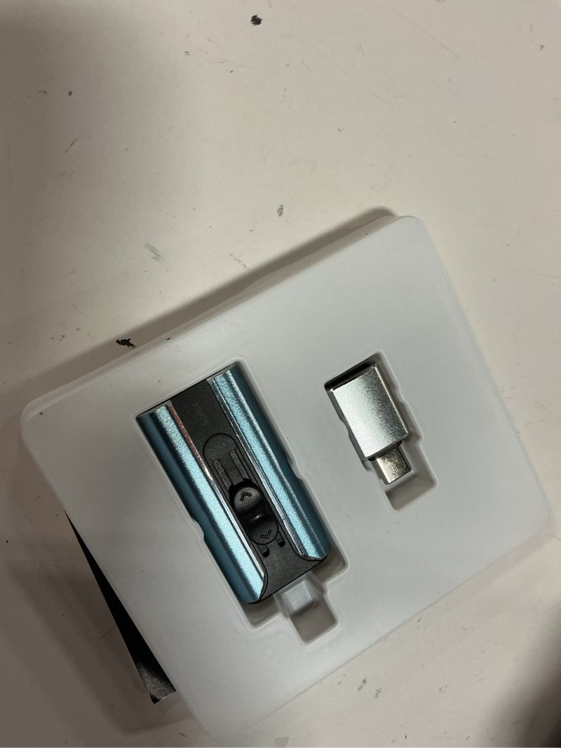 Condition photo showing Good Condition for mfi certified flash drive 256gb for iphone thumb drive photo stick, high speed usb memory stick iphone flash drive for photos videos, external storage jump drive for iphone/ipad/android/pc (blue) 256gb light blue