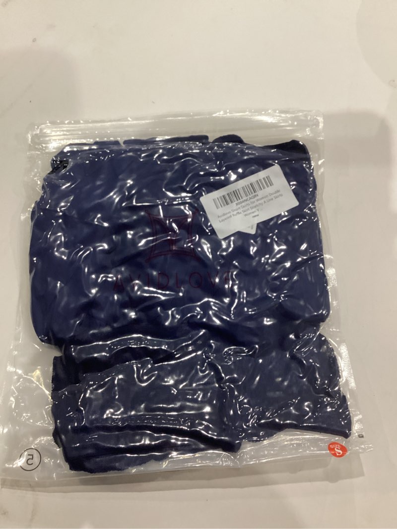 Condition photo showing New/Like New for Avidlove Women's Mini Skirt High Waisted Layered Ruffle Skirts Tiered Short Skirt Lingerie Y2K Small A-white