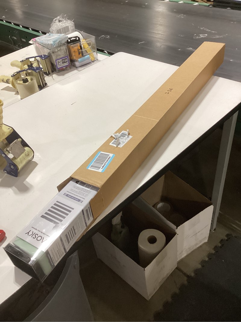 Condition photo showing New/Like New for aosky cordless zebra blinds for windows pull down roller window shades dual layer light filtering privacy for day and night, free-stop door shades for home easy to install (34" w x 48" h?beige) 34"w x 48"h beige