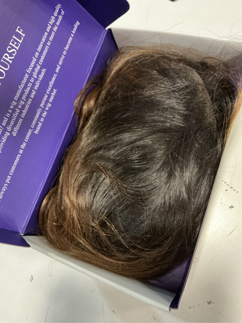 Condition photo showing Good Condition for haircube 13×6 glueless lace front wavy wig, 26 inch lace synthetic wigs for women brown color