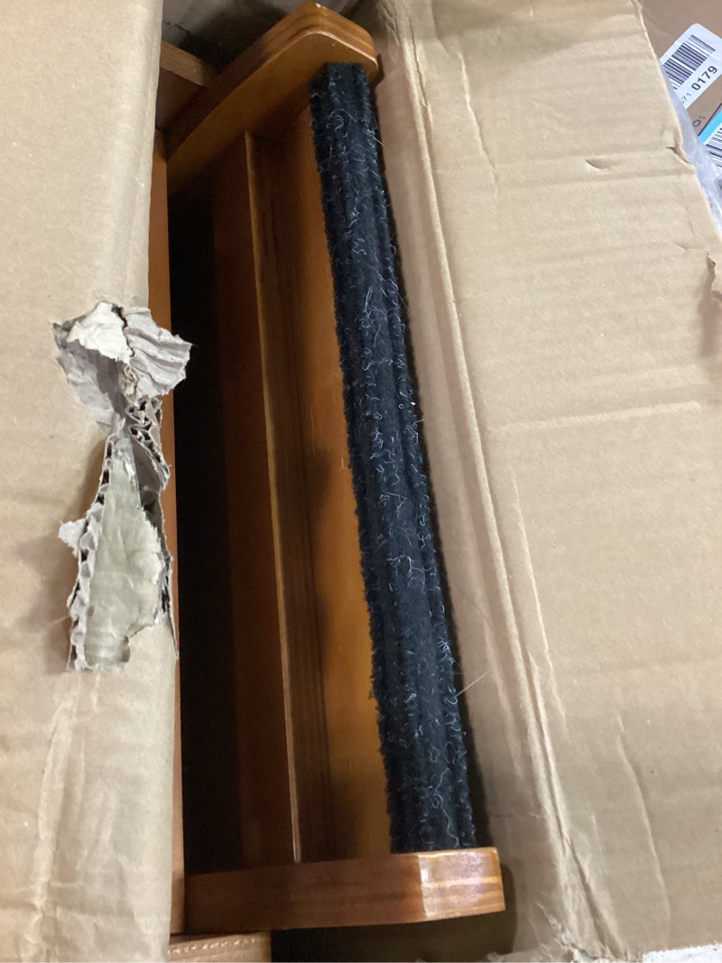 Condition photo showing As Is for Dog Ramp for Bed - Foldable Small to Large Dog Ramp for Couch - 6 Adjustable Height from 12" to 24" - Stairs with High Traction Mat - Wooden Ramp for Dogs to Get on Bed Couch Car Up to 200LBS?Walnut? BROWN