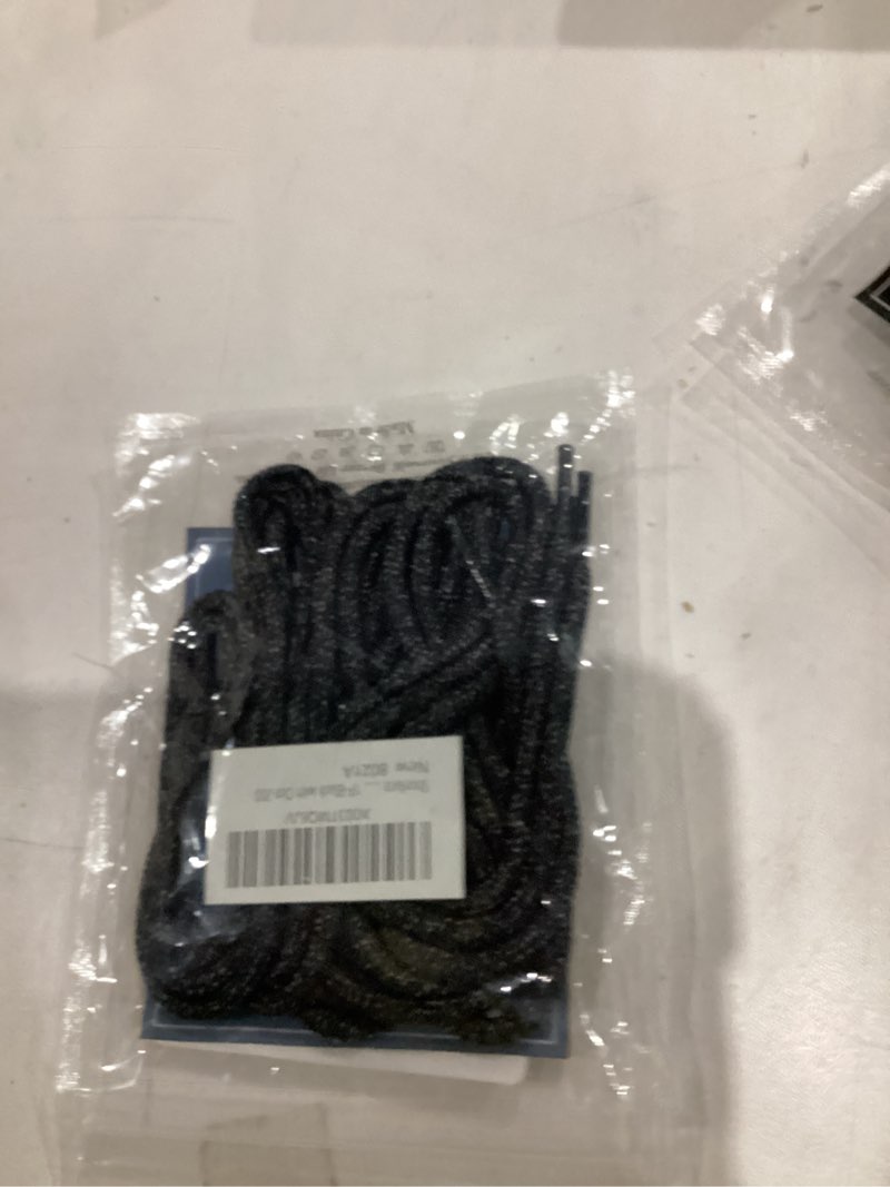 Condition photo showing New/Like New for VSUDO Round Work Boot Laces Heavy Duty, Tough Shoe Laces for Boots, Strong Shoelaces for Hiking Shoes 79" - 200 cm Black With White Dot - Plastic Tip