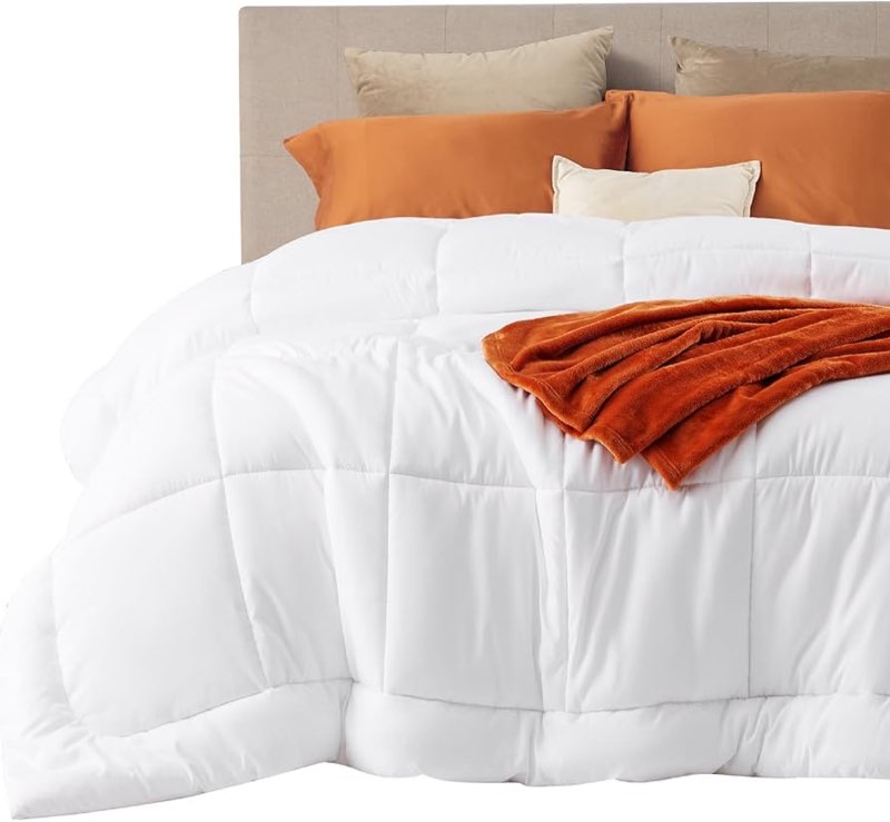 Bedsure Comforter Duvet Insert - Quilted Comforters King Size, All Season Duvet, GentleSoft Down Alt