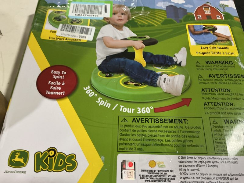 Condition photo showing Good Condition for john deere twist-n-twirl spinning activity toy for toddlers - balance and coordination ages 18 months+
