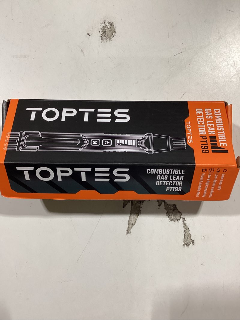 Condition photo showing Good Condition for similar item TOPTES PT199 Natural Gas Leak Detector with Audible & Visual Alarm, Portable Gas Sniffer to Locate Combustible Sources Like Methane, Propane for Home(Includes Battery x2)-Orange 199 Orange