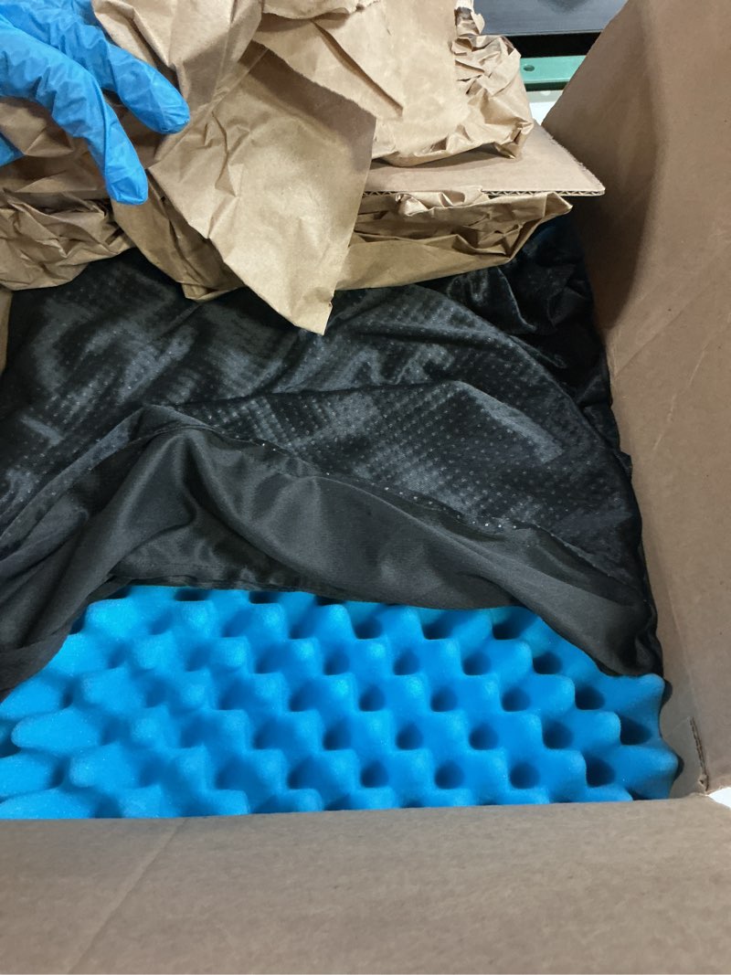 Condition photo showing Good Condition for Geiserailie Breathable Mesh Cover Egg Chair Cushion with Non-Slip Cover Foam Pad Set for Chairs Relieve Back Foam Seat Christmas Recliner Cushions 4" Thick Chair Accessories Pad (1 Set,Blue) Breathable Mesh Cover Blue 1