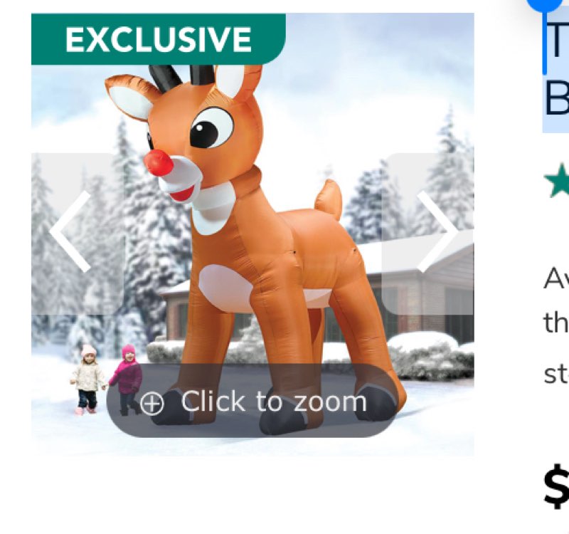 the 15' inflatable rudolph with blinking nose