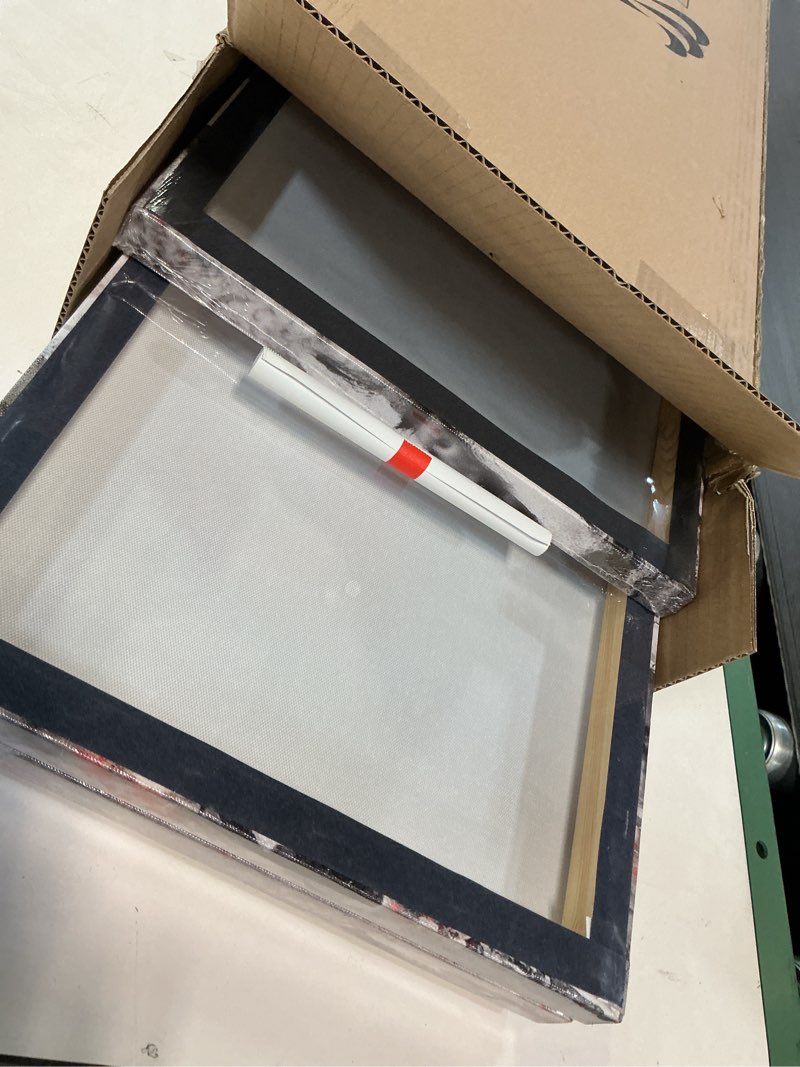 Condition photo showing Good Condition for Kreative Arts 4pcs Contemporary Wall Art Black White and Red Umbrella Couple in Street Big Ben Oil Painting Printed on Canvas Romantic Picture Framed Artwork Prints for Walls Decor 48x33inch