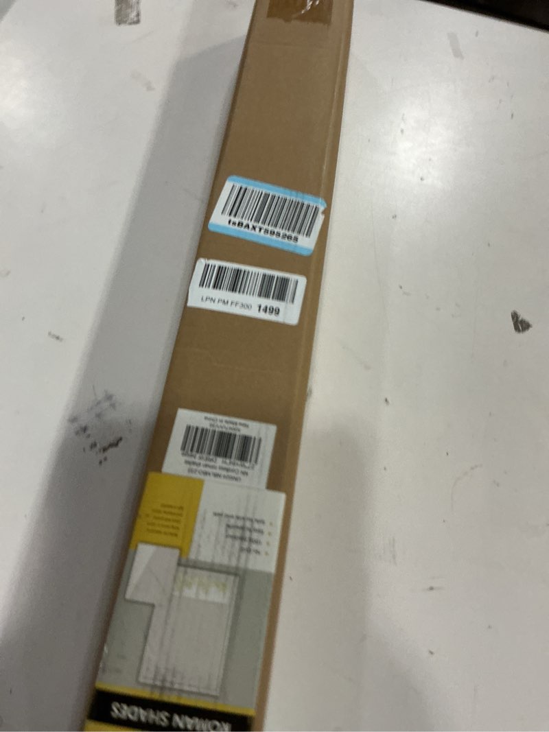 Condition photo showing New/Like New for No Tools No Drill Cordless Roman Shades for Indoor Windows 100% Blackout, for Window Size 27\" W × 64\" H Beige Beige 27\" W × 64\" H