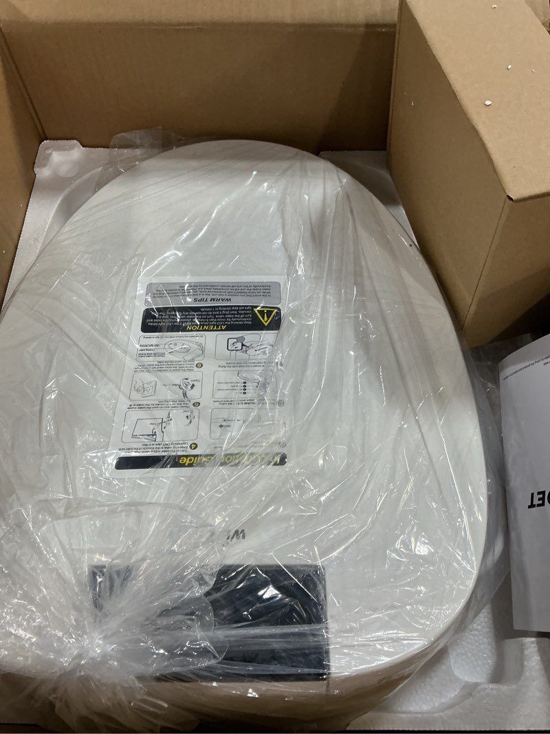 Condition photo showing Good Condition for wljbidet bidet toilet seat with remote control, electronic heated bidet seat with adjustable warm water and pressure, warm air drying, display screen, night light, slow closed toilet lid, elongated oval