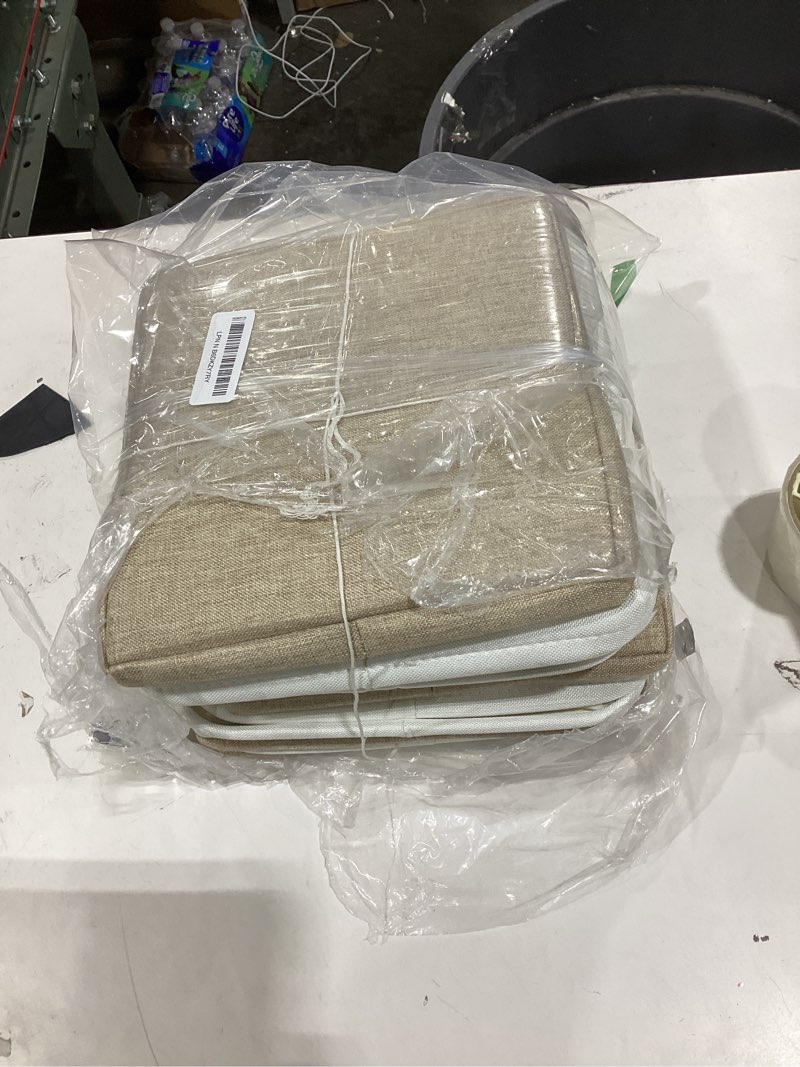 Condition photo showing New/Like New for Kntiwiwo Fabric Storage Cubes 10.5”x10.5”x11” Cube Storage Bins for Closet Organizers and Storage Shelves Foldable Storage Bin with Handles, Set of 6, Beige Beige 10.5”x10.5”x11”