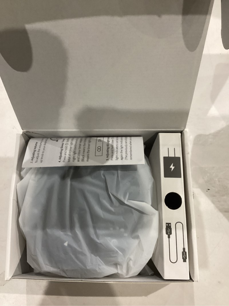 Condition photo showing Good Condition for sound machine loud white noise machine nonstop brown noise sleep machine 30 soothing sounds for baby kids adults pink noise sounds machine 36-level vol 4 timer memory function for home travel office black