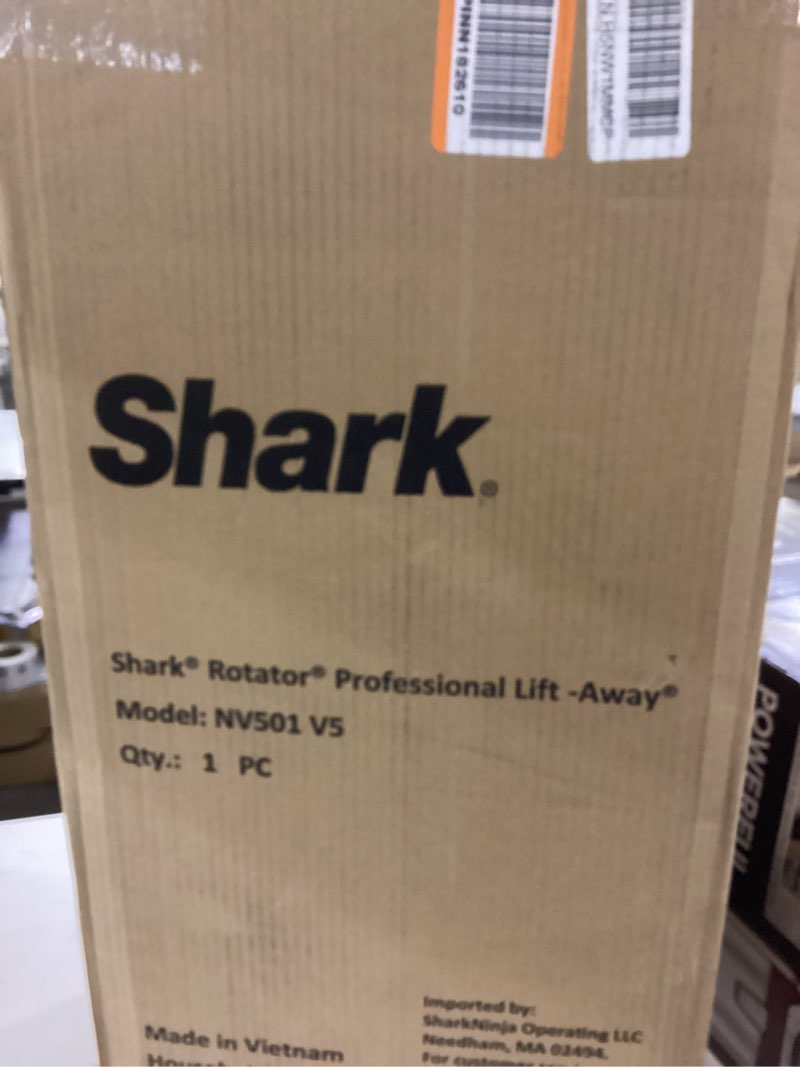 Condition photo showing As Is for Shark NV501 Rotator Professional Lift-Away Upright Vacuum with HEPA Filter, Swivel Steering, LED Headlights, Wide Upholstery Tool, Dusting Brush & Crevice Tool, White/Red