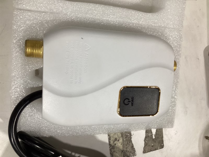 Condition photo showing Good Condition for tankless water heater electric 110v, 3000w instant water heater under sink, on demand hot water heater electric with digital display, electric mini water heater for kitchen bathroom washin