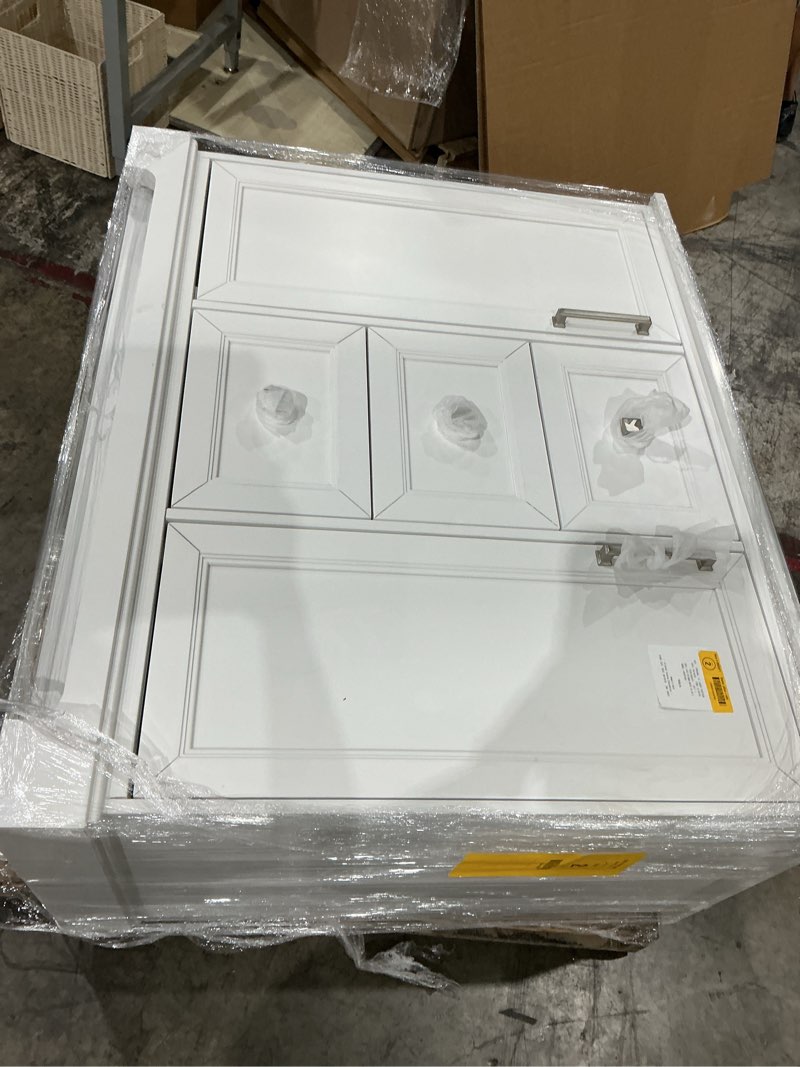  allen + roth Pittman 42-in White Undermount Single Sink Bathroom Vanity with White Calacatta