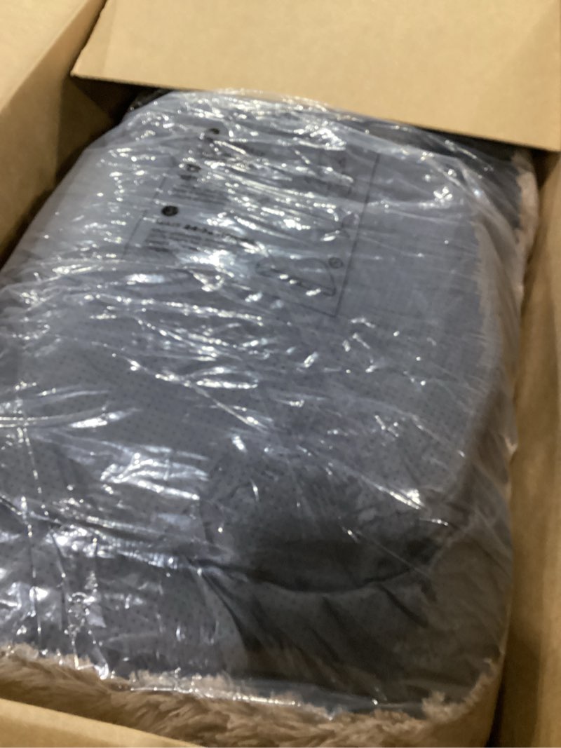 Condition photo showing Good Condition for Bedsure Calming Dog Bed for Extra Large Dogs - Donut Washable Large Pet Bed, 45 inches Anti-Slip Round Fluffy Plush Faux Fur Dog Bed, Fits up to 120 lbs Pets, Camel 45"L x 45"W x 10"Th Camel