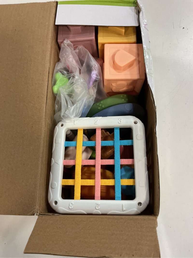 Condition photo showing Good Condition for plunack 4-in-1 baby toys montessori soft stacking blocks for babies, infants teething toys, sensory balls and educational learning set for toddlers (boys & girls) 4 in 1