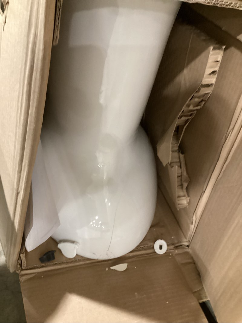 Condition photo showing As Is for American Standard 3517T101.020 Cadet PRO One-Piece Toilet Bowl, Extra Tall Height, Elongated Front, White, 1.28 GPF