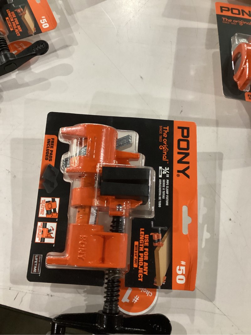 Condition photo showing New/Like New for Pony ¾  Pipe Clamp Fixture for Black Pipe