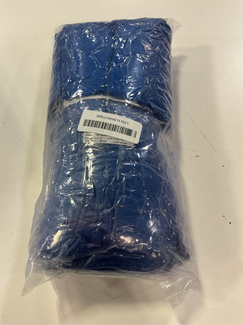 Condition photo showing Good Condition for pureegg spandex tablecloth 6ft - 2 pack, fitted and tight cloth for rectangle table, wrinkle-free and stretch table cover for party, wedding, banquet and birthday, blue blue 6 ft - 2 pcs