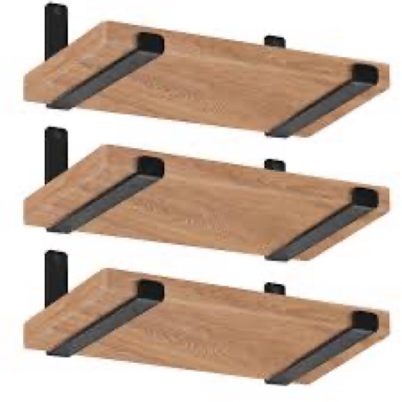 12 inch shelf brackets for diy floating shelf, 1/5 inch thick heavy duty floating shelf bracket, fit