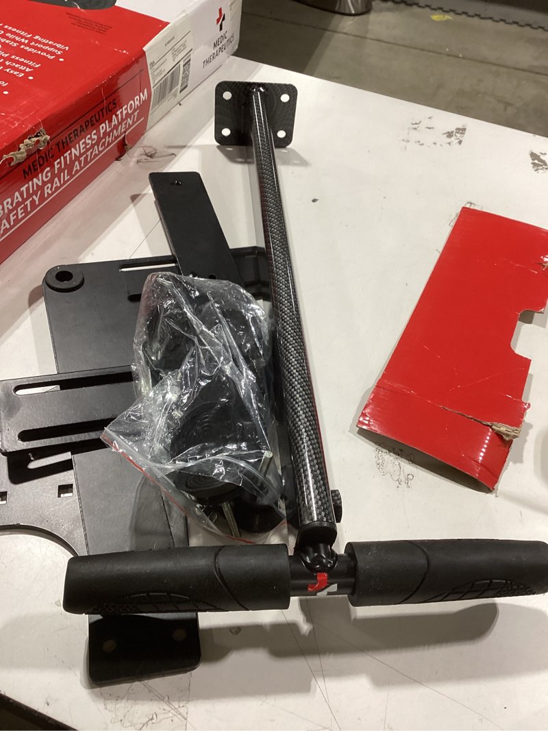 Condition photo showing As Is for MERACH Vibration Plate Armrest, Handrails for Vibration Plates, Height Adjustable Armrests Suitable for Seniors and Beginners, Only Handrails Without Vibration Plate