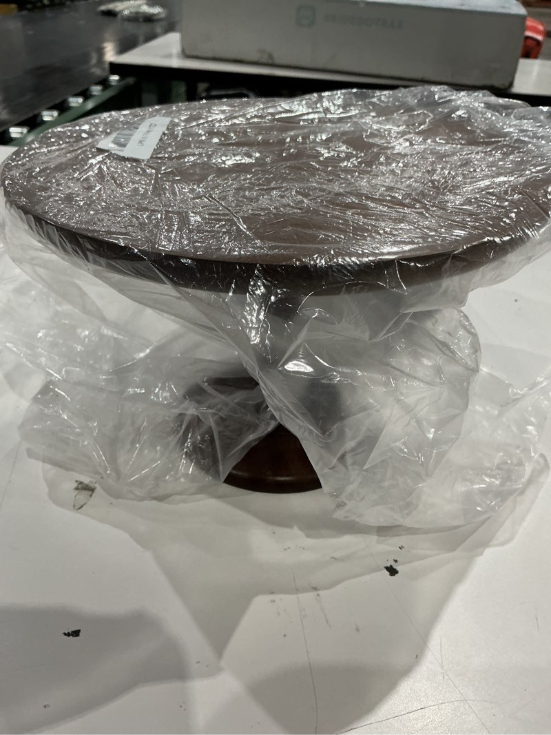 Condition photo showing As Is for wbjkzjd rustic cake stand, 10 inch wood cake stand set wooden round cupcake stand for wedding birthd