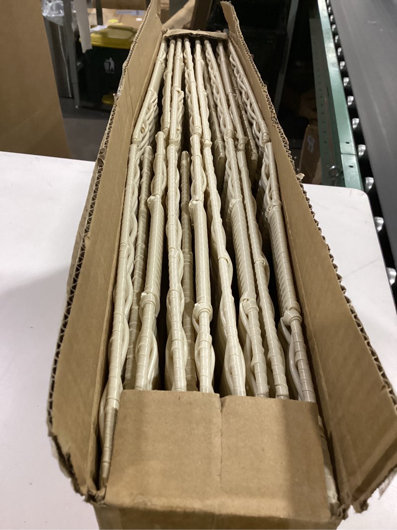 Condition photo showing Good Condition for taimei&g02 12x12x12inch plastic wicker cube baskets large square foldable handwoven laundry organizer set of 4, lvory ivory