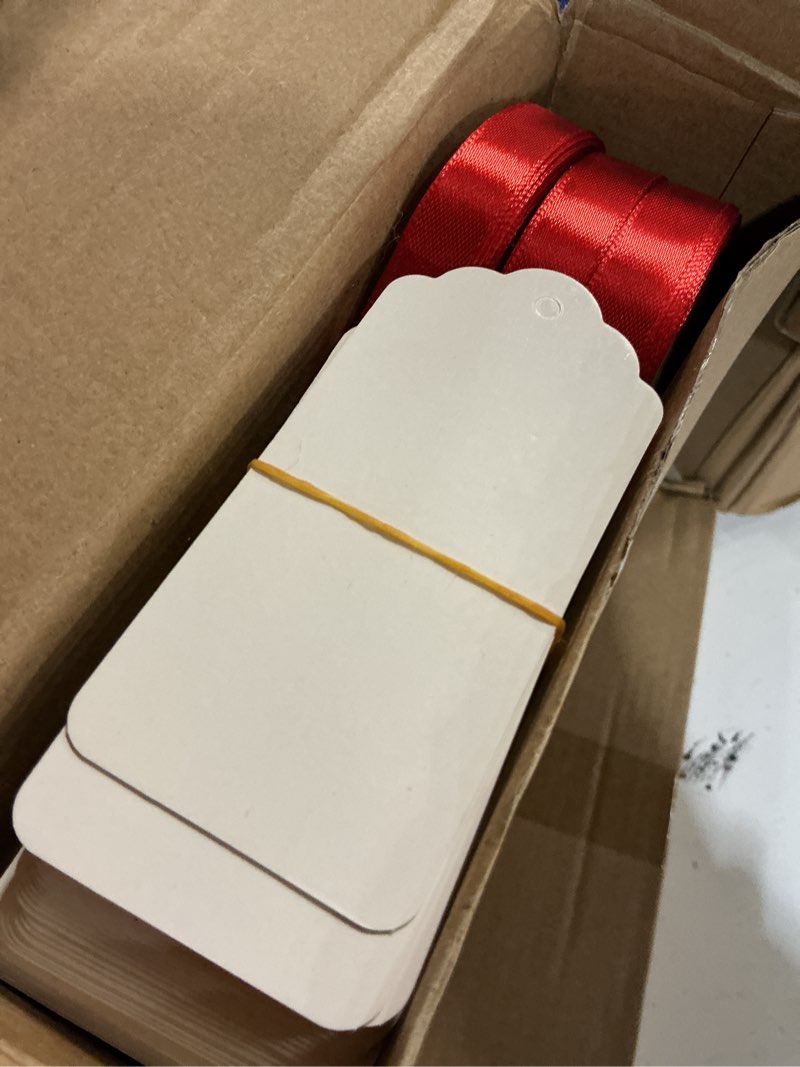 Condition photo showing Good Condition for fulmoon 50 pack gift boxes for wine glass transparent gift 9 oz stemless glass paper packaging box with ribbon tag hemp rope for wedding bridal shower baby shower birthday(white)
