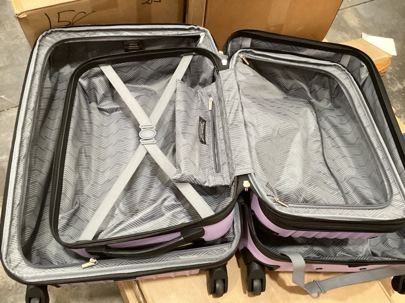 Condition photo showing Good Condition for travelers club midtown hardside 2-piece luggage travel set, lilac
