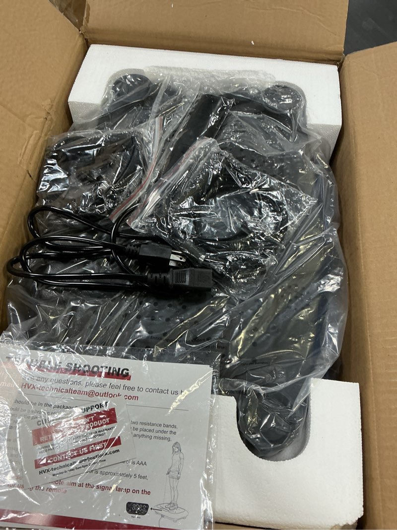 Condition photo showing Good Condition for Vibration Plate Exercise Machine, Vibrating Fitness Platform for Lymphatic Drainage, Full Body Shaker Workout Equipment, Bluetooth Music Shaping Vibrate Plate, Board Sport for Home Exercise Gym, Blue