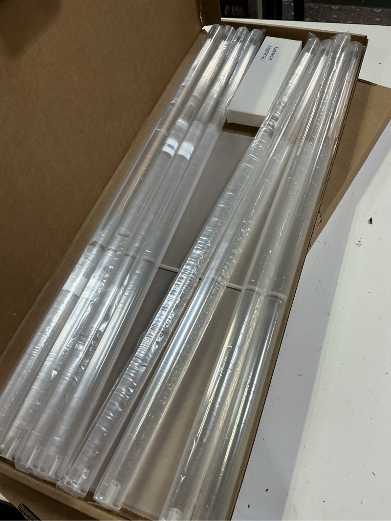 Condition photo showing Good Condition for yallove acrylic flower stand, set of 2 clear pedestal, 23.6 inch tall vases for wedding event party props, home decor 2 23.6''