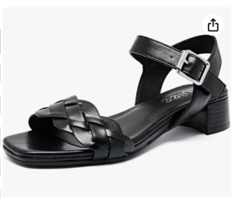 Ruiee Women's Heels Chunky Heeled Sandals Bradied Low Block Pump Heel Ankle Strappy Dressy Sandals S