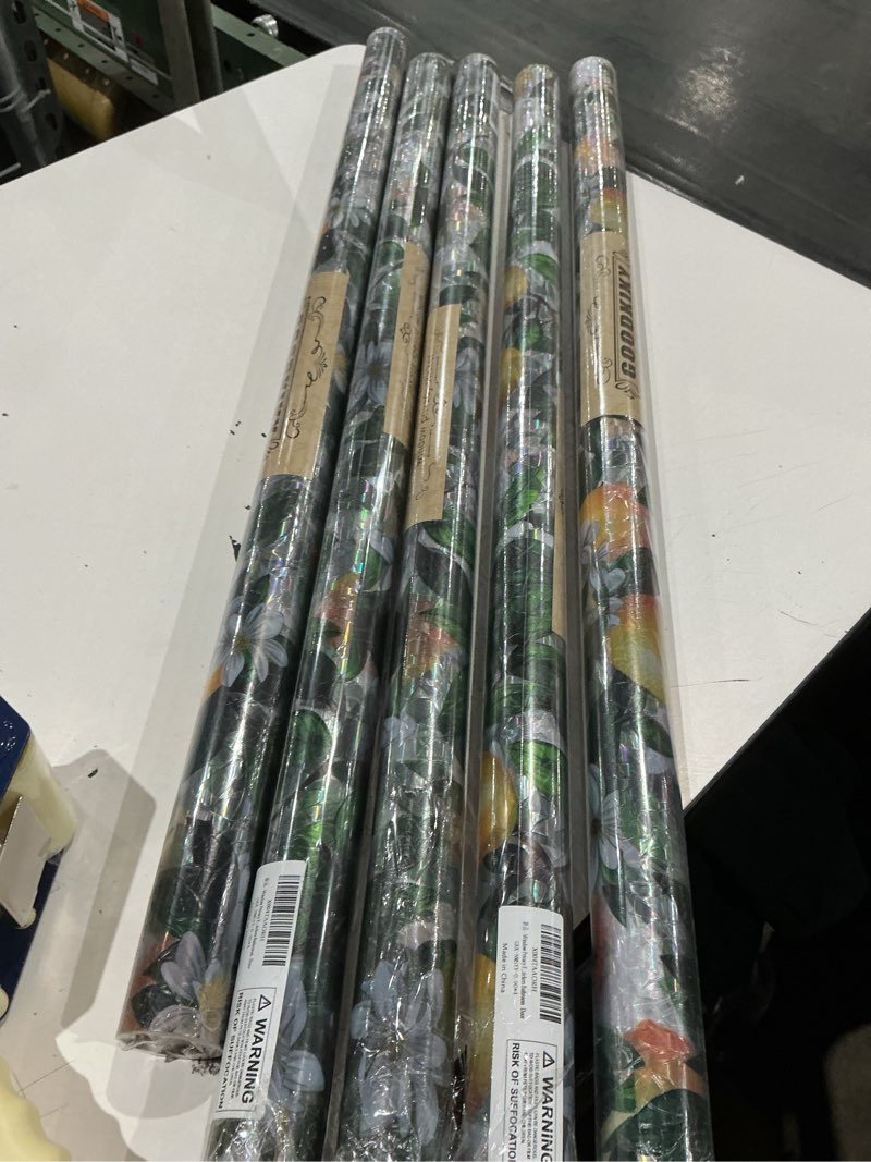 Condition photo showing Good Condition for stained glass window film, rainbow privacy, one way decorative tint, static cling, renter friendly for home bathroom door rainbow lemon tree 35.5*156