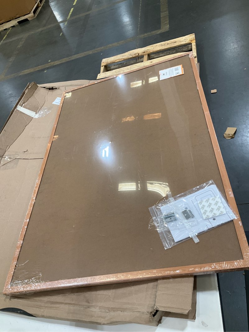 Condition photo showing New/Like New for mr. pen- cork board, 24”x18”, bulletin board, cork bulletin board, framed cork board, corkboards for wall wood framed 24 x 18 inches