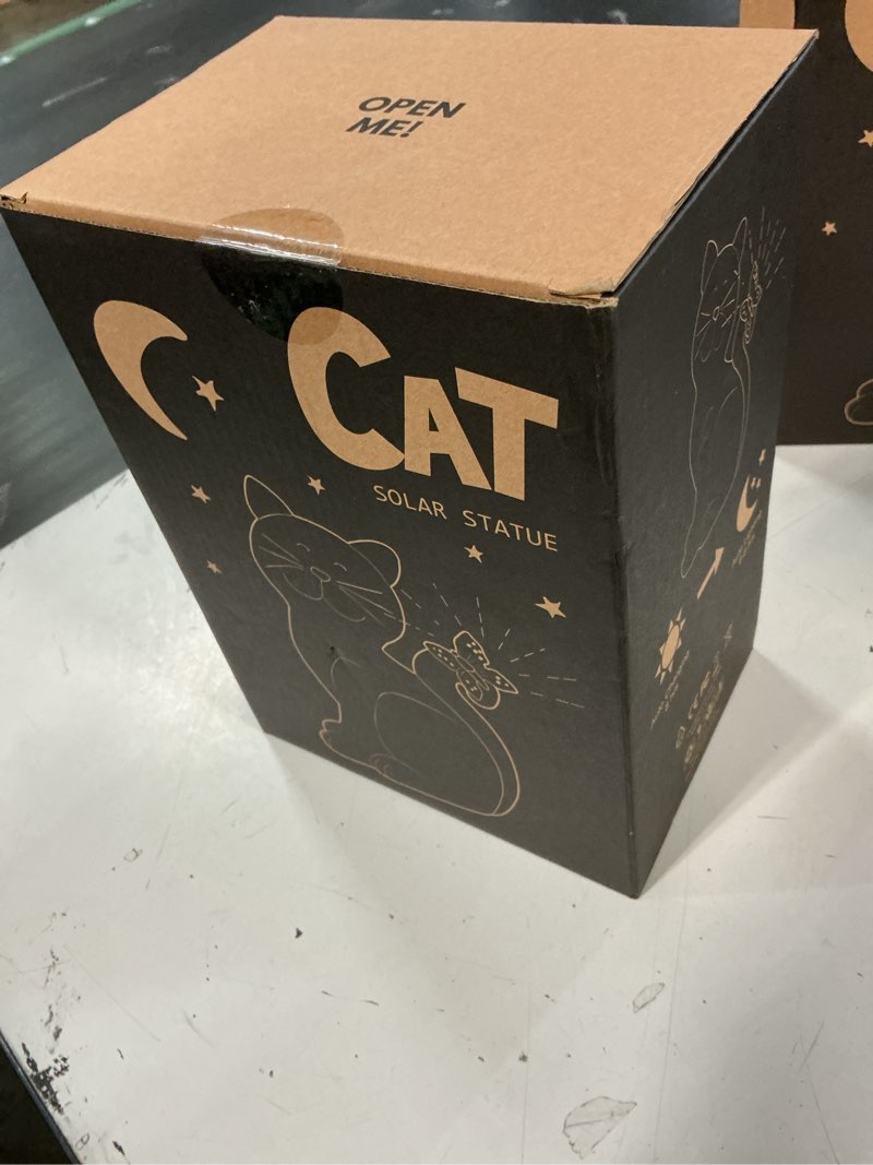 Condition photo showing New/Like New for nacome cat outdoor statues for garden: outside decor with butterfly clearance for yard art lawn ornaments porch patio balcony home house - gifts for mom grandma women garden cat